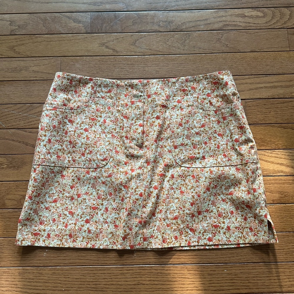 Vintage Express floral mini skirt
